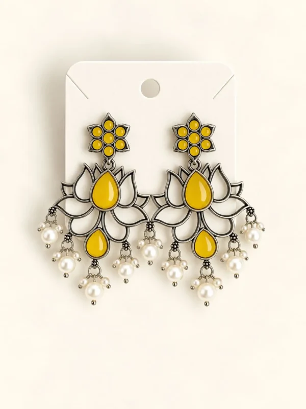 Oxidized Earring (Yellow)