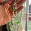 Crystal Beads Phone Charm green Crystal Beads Phone Charm, green