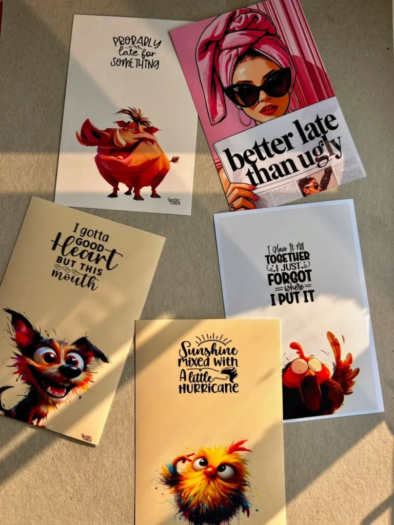 Home Funny A6 Posters pack of 5